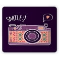 thumbnail image 1 of Retro Mouse Pad, Vintage Camera Design with Hand Drawn Love Heart Shape Motif and Smile Calligraphy, Rectangle Non-Slip Rubber Mousepad, Multicolor, by Ambesonne, 1 of 2