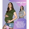 thumbnail image 2 of MISS POPULAR Womens 3 Pack Maternity Short Sleeve, 2 of 5