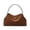 brown, variant on Genuine Leather Flap Bag, Women's Suede Underarm Hobo Shoulder Crossbody Purse