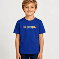 thumbnail image 2 of Boys Graphic T Shirt Florida Tropical Word Art Short Sleeve Kids Tees Summer Vacation Style 100% Cotton Soft Child Tops 4-13Y, 2 of 5