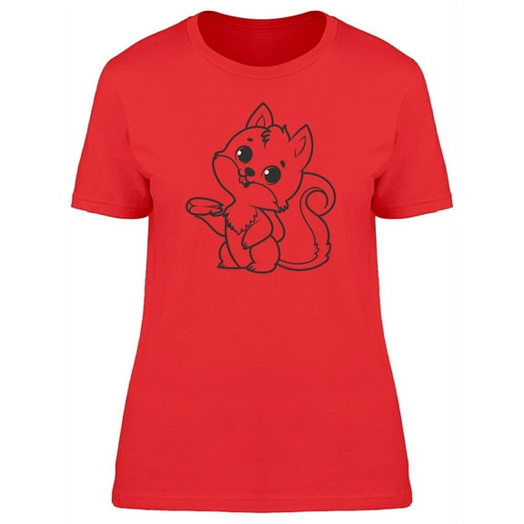 Cute Baby Squirrel Doodle T-Shirt Women -Image by Shutterstock, Female Small