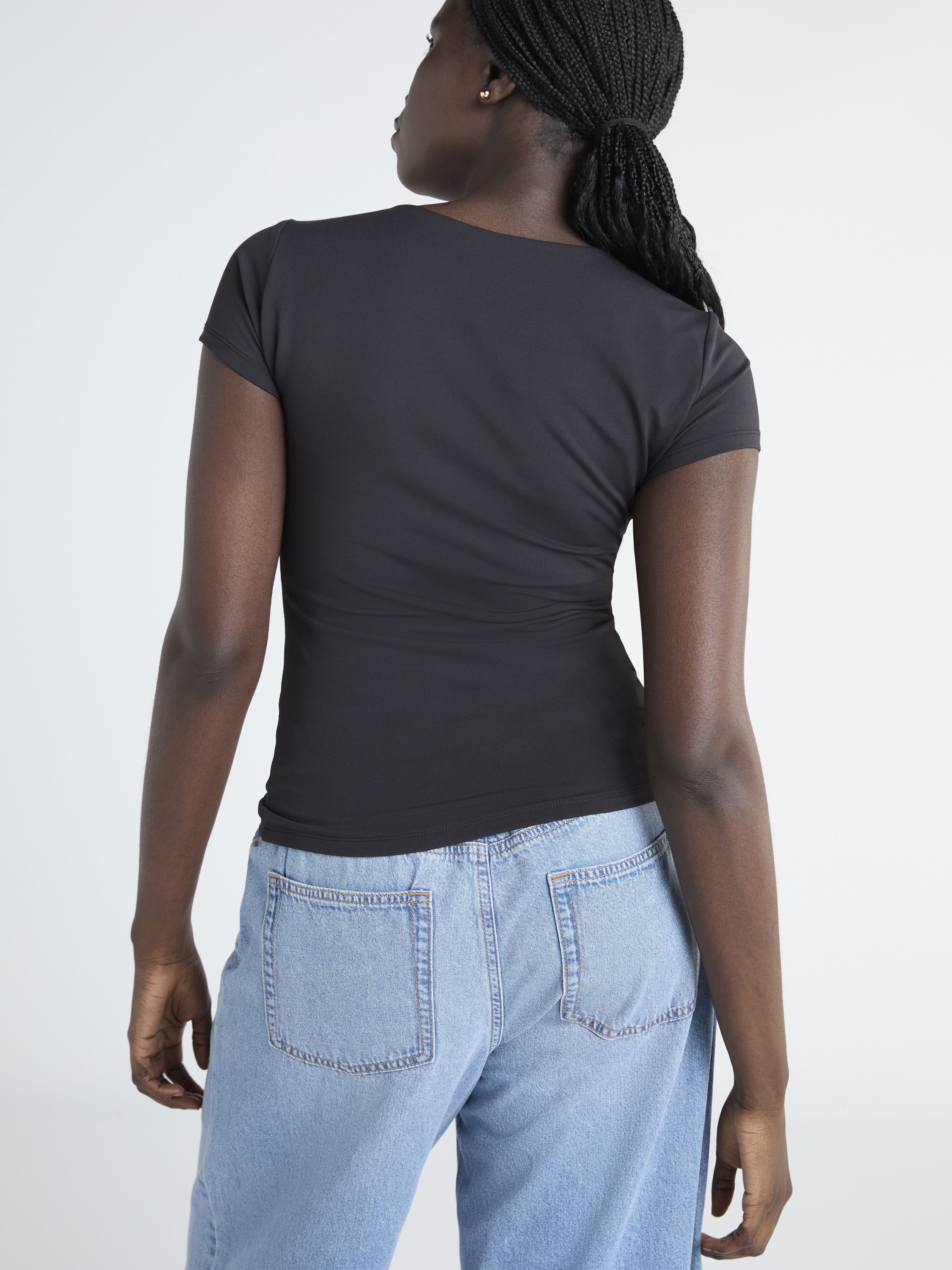 Scoop Women's Contour Fitted Tee with Short Sleeves, Sizes XS-XXL