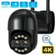 thumbnail image 1 of Cámara IP PTZ 4K de 8MP, lente Dual, Zoom 8X, WiFi, cámara de seguridad para exteriores, 2K, 4MP, videovigilancia CCTV, detección humana por Ia, ICsee, Alexa, 1 of 3