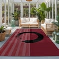 thumbnail image 2 of Area Rugs 4'x6'. Red Striped Carpet Runner Indoor Outdoor Rugs Home Decor Aesthetic, Black Geometric Vintage Stripes Ombre Non Slip Mats Washable Accent Rug for Living Room Bedroom, 2 of 8