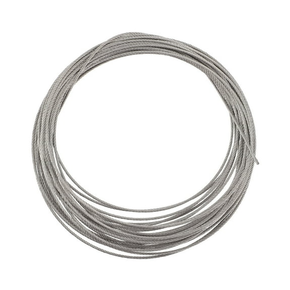 Hytrove 1Set Thin Stainless Steel Cable Wire Rope for Indoor Clothesline and Deck Rail Cable 10M