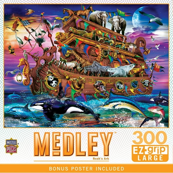 MasterPieces 300 Piece EZ Grip Jigsaw Puzzle - Noah's Arc - 18"x24"
