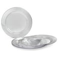 thumbnail image 2 of Disposable Plastic Plates Set - 120 Pack | 10.5" Dinner & 6.25" Dessert Plates | Heavyweight Clear Plastic Plates for Weddings, Parties, Events, 2 of 3
