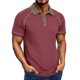 thumbnail image 2 of pstuiky camisetas de manga corta para hombre, Blusa de manga corta con cuello vuelto, transpirable, con botones y color liso para hombre ropa de hombre l, 2 of 7
