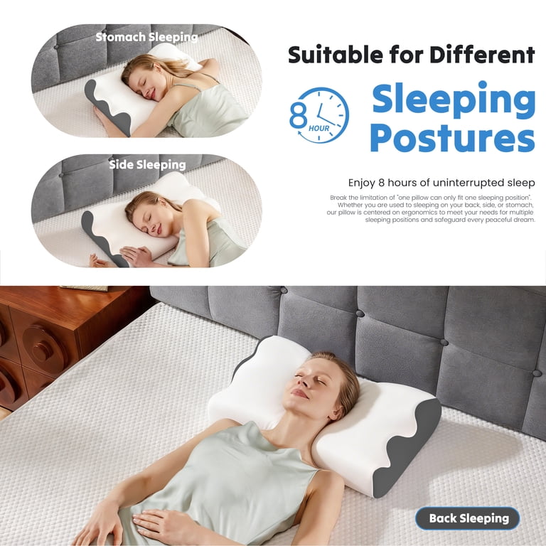 EDX Cloud Memory Foam Pillow, Ergonomic Cervical Support photo 3