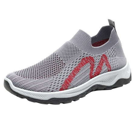 

EQWLJWE 2022 Spring Autumn Sneakers All-Match Casual Shoes Soft-Soled Breathable Flying Woven Sports Shoes Deals Discount Clearance