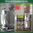 thumbnail image 3 of Estante de almacenamiento de garaje para bolsas de golf DAOUTIME con ruedas, negro, 3 of 7