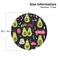thumbnail image 2 of Naloa Avocado Love Leather Coasters for Drinks, Durable Drink Coasters 4 Set for Tabletop Protection, Luxurious Home Décor and Housewarming Gift ( {designName})Round Shape, 2 of 6