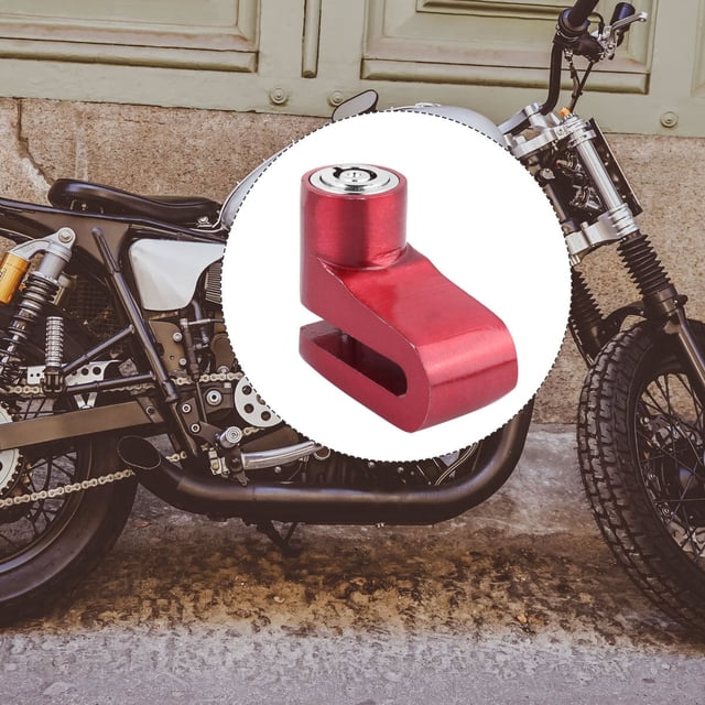OUNONA 1Ud Cerradura Antirrobo Roja Para Disco De Y Liviana Para Llevar Siempre