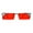 Black, variant on Retro Metal Geometric Deco Tip Rimless Sunglasses Black Red