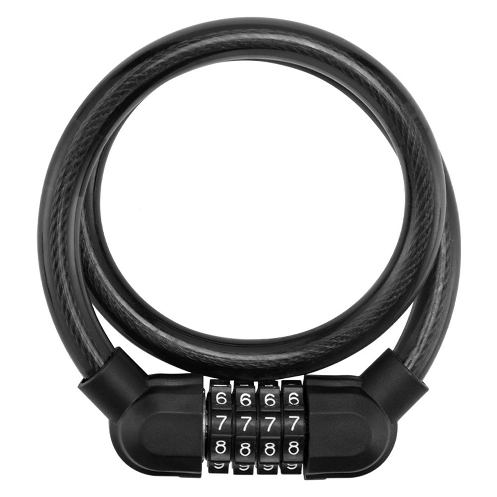 Bicycle Portable Antitheft Code Lock Fourdigit Code Lock Steel Cable