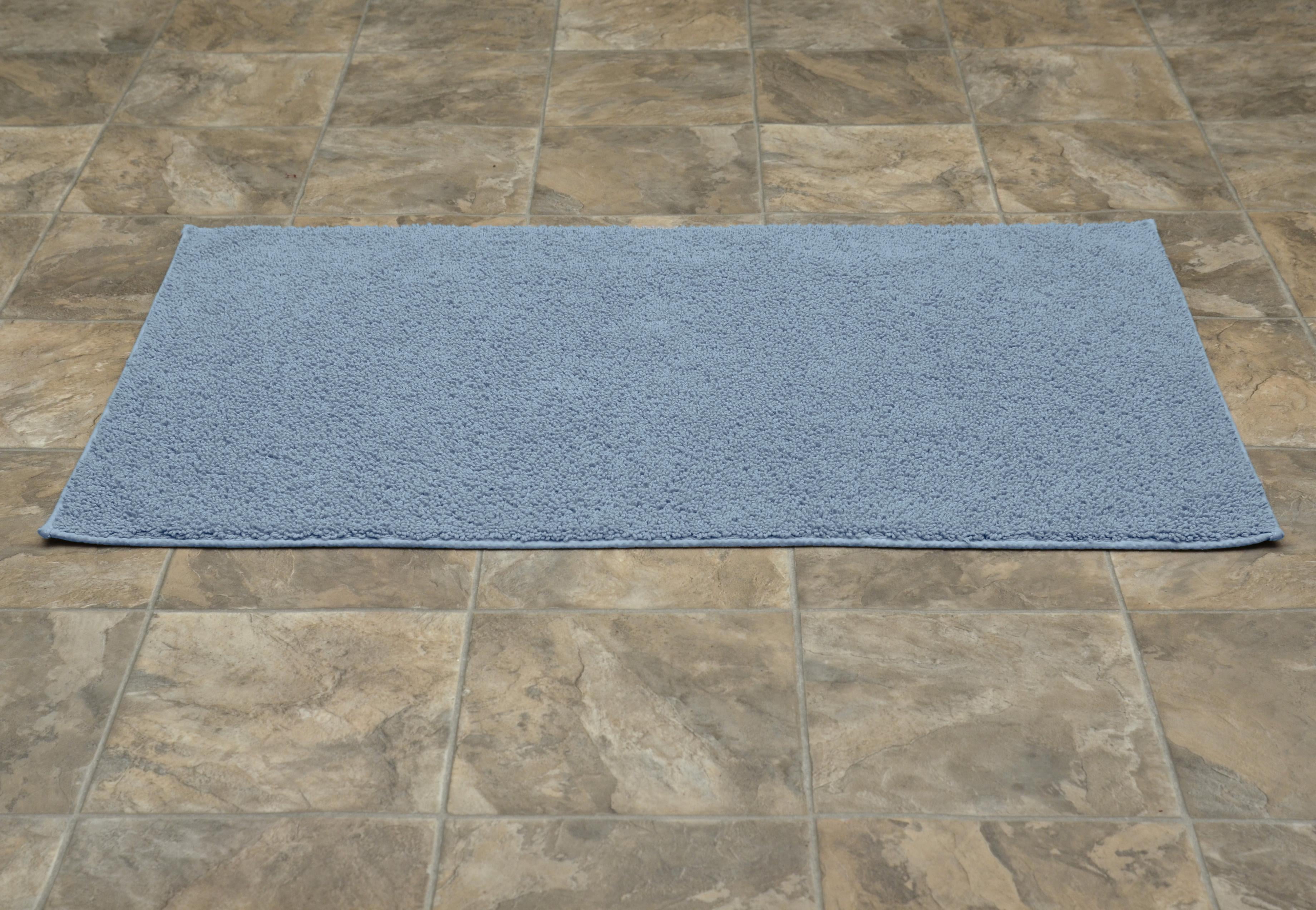 Garland Rug Classic Cotton Sky Blue Bath Rug, 24" x 40"