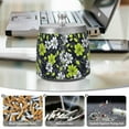 thumbnail image 6 of Yayeee Ashtray with Lid for Cigarette Smokeless Stainless Steel Home Ash Holder, White Flower Pattern, 6 of 7
