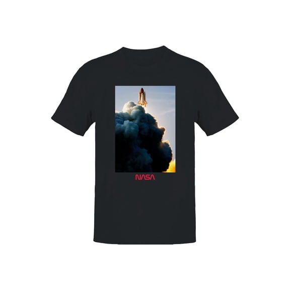 Officially Licensed NASA Shuttle Launch Scenic Art Men's T-shirt