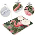 thumbnail image 4 of Pink Flamingo Dish Drying Mat, Absorbent Microfiber Pad Protector For Kitchen Counter Top Mat Dish Drainboard 18x24in, 4 of 7