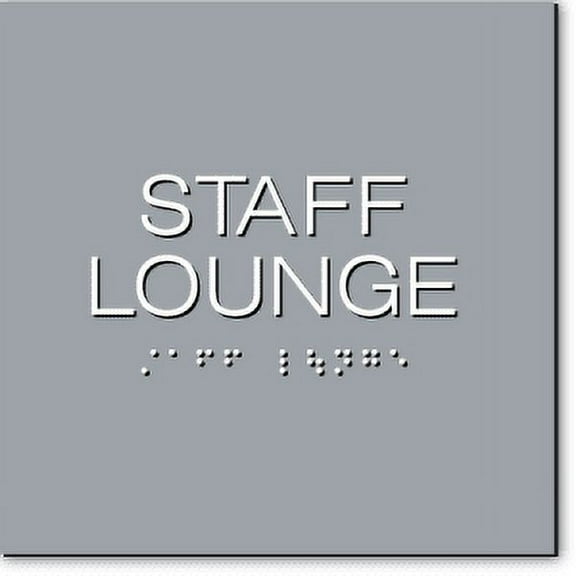 Staff Lounge Sign-Gray / White (2 Units)
