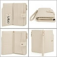 thumbnail image 2 of UTO Wallets for Women Vegan Leather RFID Blocking Trifold Purse Card Holder Ladies Clutch Phone Wristlet(White), 2 of 7