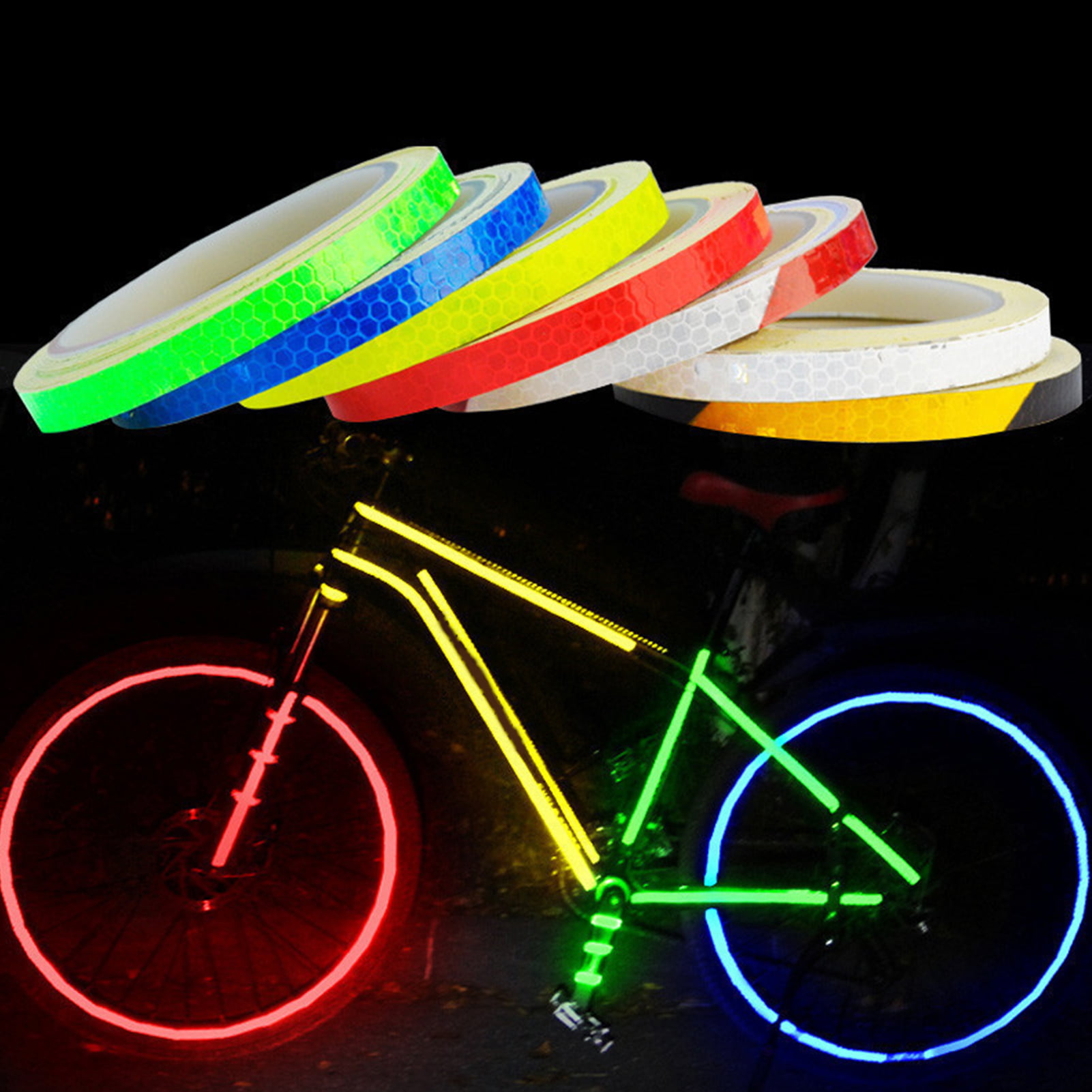 8m Reflective Stickers Hi Viz Safety Bike Cycle Car DIY Reflector Tape 2pcs for sale online 