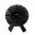 thumbnail image 1 of 1pc Premium Satin Bonnet Night Cap - Ultra-Soft & Breathable for Enhanced Sleep Comfort - Double Layer Lined, Secure Tie Band - Perfect for Womens Nat, 1 of 2