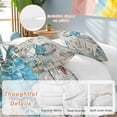 thumbnail image 3 of Teal Crab Coastal Bedding 3 Piece Duvet Cover Set Full Size, Summer Beach Nautical Starfish Retro Soft Microfiber Comforter Cover with Zipper Closure & Pillowcases, FadeResistant Quilt Cover, 3 of 9