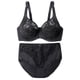 thumbnail image 1 of Conjunto de bragas de sujetador para mujer, sujetador de encaje con aros, ropa interior de cintura alta elástica para uso diario y citas, 1 of 5