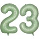 thumbnail image 1 of Globo LVMOQIQIU, 40 cm, verde, número 23, para fiesta de cumpleaños, x2, 1 of 6