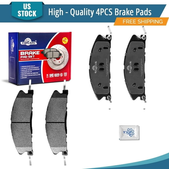 YXPCARS D1611: 4PCS Front Ceramic Brake Pads for Ford Explorer Flex Taurus Lincoln MKS MKT
