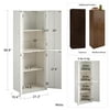 Mainstays 4-Door 5' Storage Cabinet, White Stipple