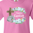 thumbnail image 4 of Inktastic Happy Easter with Cross and Flowers Youth T-Shirt, 4 of 5