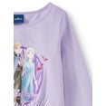 thumbnail image 2 of Disney Frozen 2 Girls Elsa and Anna Glitter Long Sleeve Tie Front T-Shirt, Sizes 4-12, 2 of 2