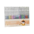 thumbnail image 2 of Retractable Glitter Gel Pens,18 Colors Metallic Ink Coloring Pen Fine Point Smooth Writing Color Pens for Adult Coloring Book Note Taking Aesthetic Art Supplies, 2 of 3