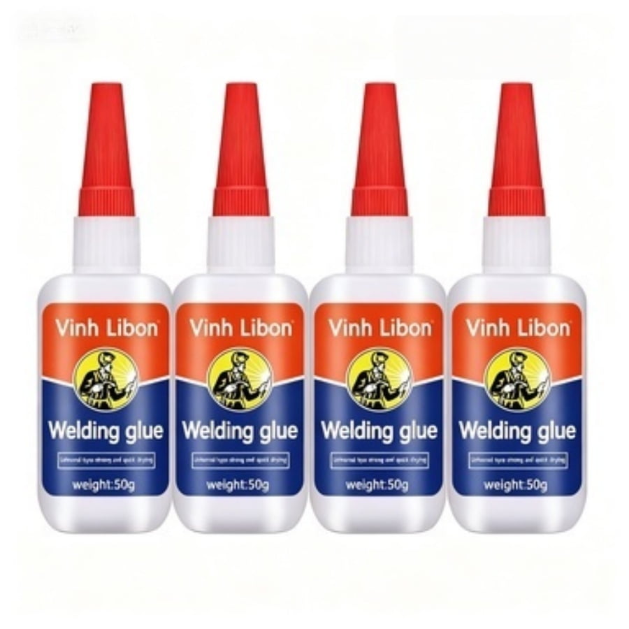 4PC 50ML High Strength Metal Welding Adhesive Glue Precision Nozzle Instant Bond Waterproof Repair Glue for Industrial Automotive Metal Surfaces