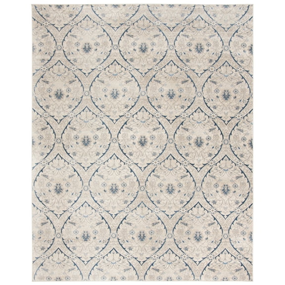 SAFAVIEH Brentwood Braelyn Damask Area Rug, Light Gray/Blue, 10' x 13'