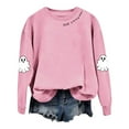 thumbnail image 4 of HUITKMM Chandail à Capuche pour Femmes Imprimé Halloween Manches Longues Sans Capuche Mode Automne Décontracté Col Rond Chandail Graphique pour Automne Hiver, 4 of 5