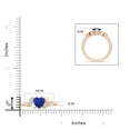 thumbnail image 4 of ANGARA Natural Solitaire Blue Sapphire Heart Ring with Diamond Accents in 14K Rose Gold for Women (Size-6mm) | September Birthstone, Anniversary, Jewelry Gift for Women | Natural Blue Sapphire Ring, 4 of 8