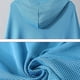 thumbnail image 2 of Poncho de Playa Refrescante con Capucha, Toalla Absorbente, Capa para Nadar, Yoga, Acampar, Hacer Ejercicio, Color Azul ., 2 of 5