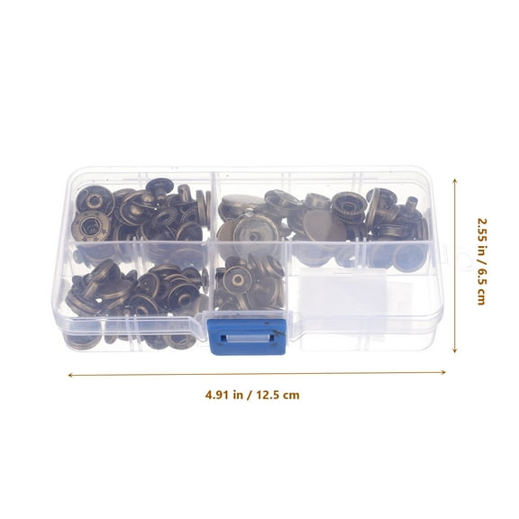 HONITANO 40 Sets Replacement Snaps for Clothing Belts Jackets Jeans Assorted Color Iron Copper Easy to Install Round