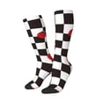 thumbnail image 2 of Fotbe Ladybugs Of Black And White Checkers print Women's Men's Novelty Crew Socks Cotton Socks Knee High Socks for Walking,Running,Nurses,Pregnancy, 2 of 8