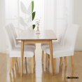 thumbnail image 2 of Deconovo Decorativo Sólido Fundas de silla, Extraíble White Chair Slipcover Jacquard Dots Comedor Fundas de silla, Juego of 4, White, 2 of 7