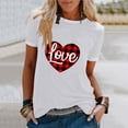 thumbnail image 2 of T-shirt Décontracté pour Femmes à Imprimé, Col Rond, Coupe Ample, Manches Courtes, Haut Blouse Chandail, 2 of 9