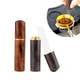 thumbnail image 3 of Aguja para polvo de café Aguja para polvo Dispensador de polvo de tela de madera Base de aguja para polvo de madera maciza Dispensador de acero inoxidable, 3 of 6