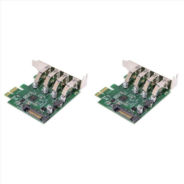 2X Low Profile 4 Ports PCI-E to USB 3.0 HUB PCI Express Expansion Card Adapter 5Gbps USB1.1/2.0/3.0 Operating Systems,2 x PCI Express Expansion Card