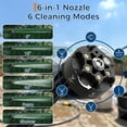 thumbnail image 5 of Pressure Washer Battery Powered Cordless with 6-in-1 Nozzle, 26FT High-Elastic Hose, 20 V Battery & Charger; Portable Handheld Cleaner for Home, Car, Garden, 5 of 8