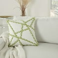 thumbnail image 4 of Mina Victory Outdoor Pillows Woven Braided Geometric Throw Pillow in Green, 4 of 5