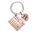 thumbnail image 1 of Engraving calendar date engraving stainless steel Keyring and Keychain Keychain Key Ring Holder Valentine Day Gift commemorative wedding gift, 1 of 8