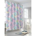 thumbnail image 3 of Abstract Tie Dye Art Shower Curtain Set ，Waterproof Fabric Shower Curtains Pink Teal Green Yellow Gradient Print Shower Curtains for Bathroom,Bathroom Decor 54x"78", 3 of 6